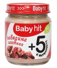 Пюре Baby Hit Говядина элитная, , 61.00 руб., пюре Baby Hit, Baby Hit, Детское пюре