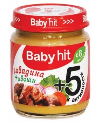 Пюре Baby Hit  говядина+овощи, , 52.00 руб., пюре Baby Hit, Baby Hit, Детское пюре