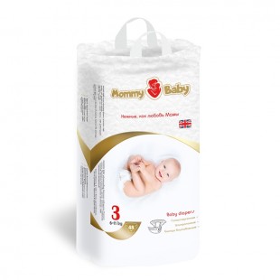 Подгузники детские одноразовые Mommy Baby (размер 3), 6-11 кг,  48 шт.
